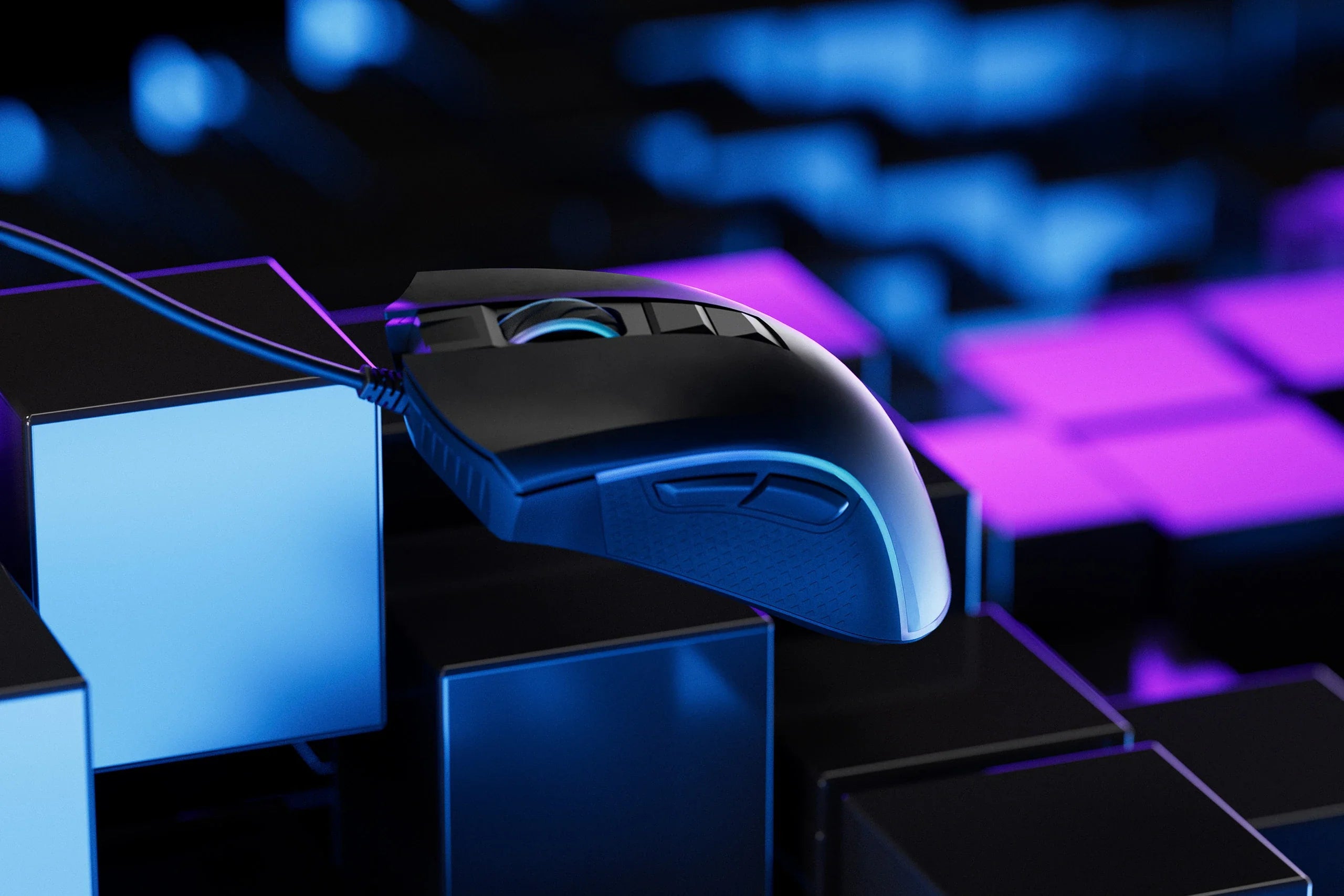 mysz Gaming QwertyKey Forge czarna, RGB, 12.000 DPI, z oprogramowaniem