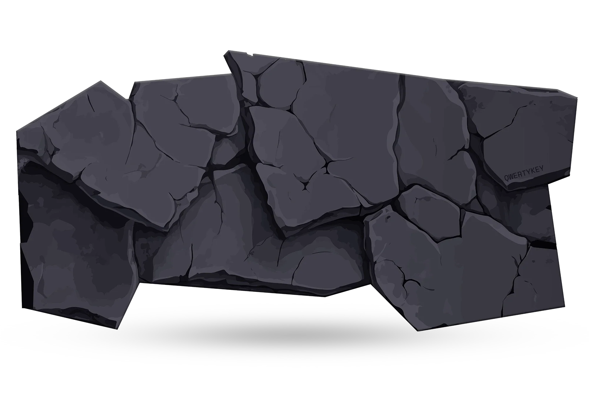 Deskmat / podkładka pod mysz QwertyKey Stone 4 mm obszyte krawędzie