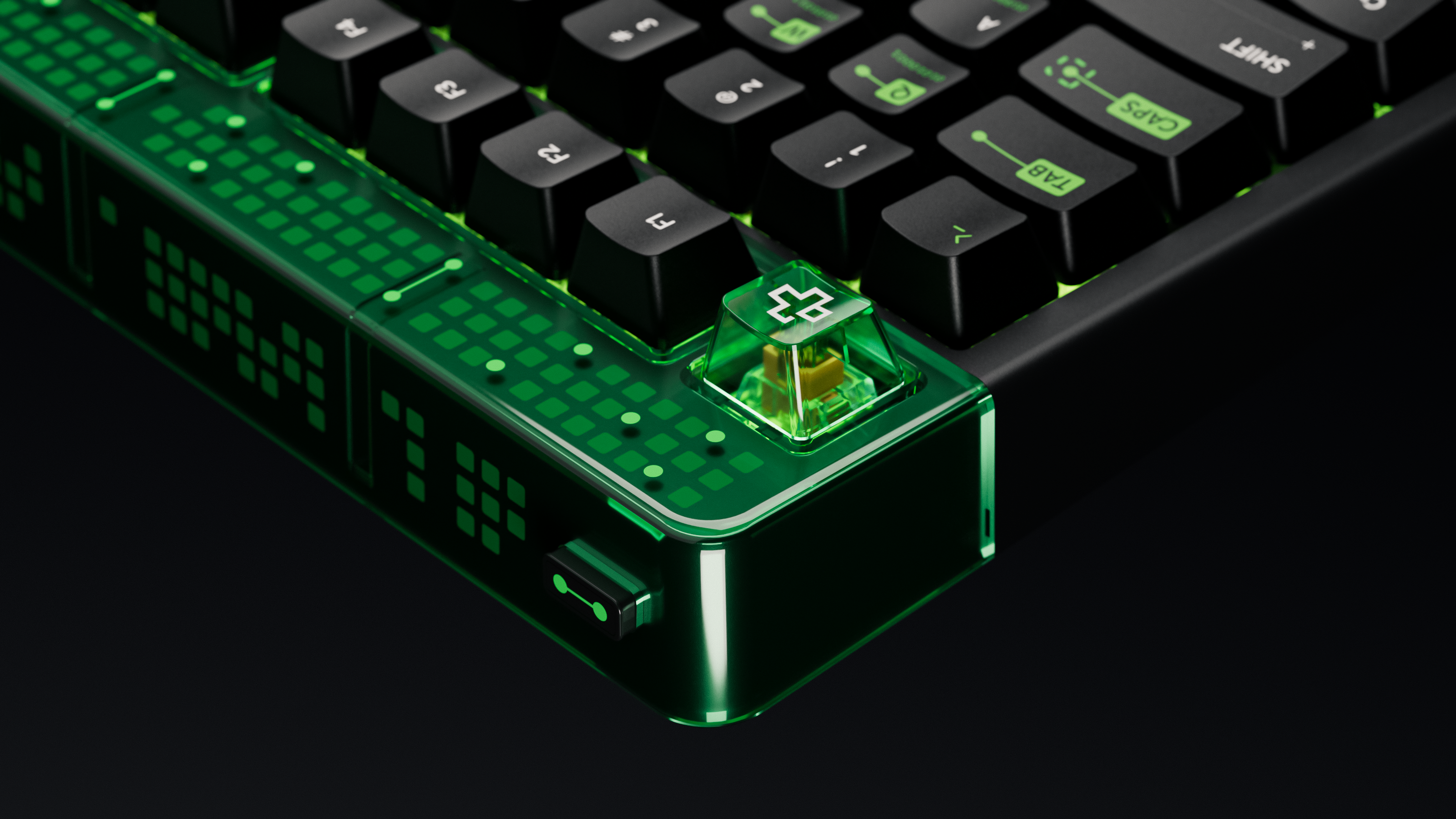 QwertyKey100 Matrix - bezprzewodowa klawiatura mechaniczna gamingowa, Hotswap, RGB, gasket mount, z ekranem