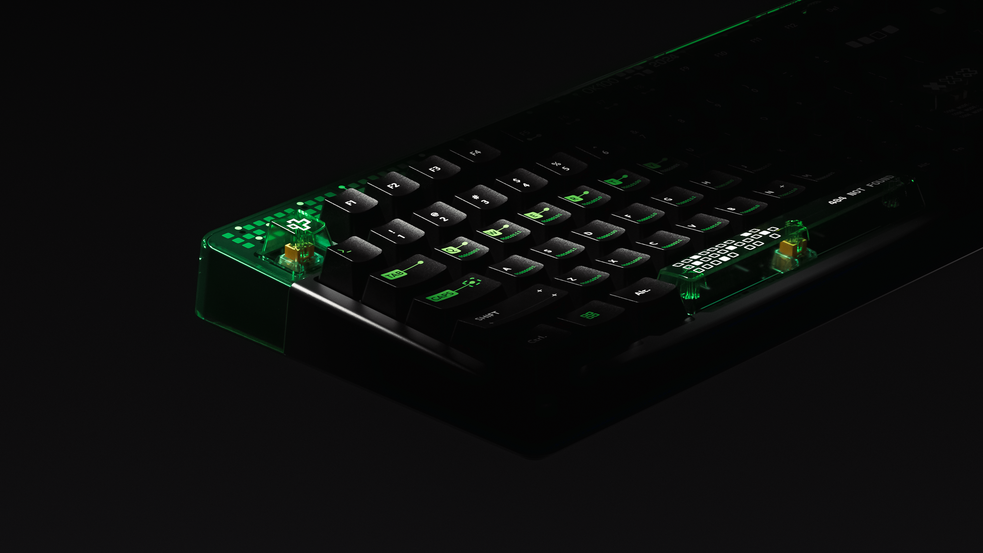 QwertyKey100 Matrix - bezprzewodowa klawiatura mechaniczna gamingowa, Hotswap, RGB, gasket mount, z ekranem