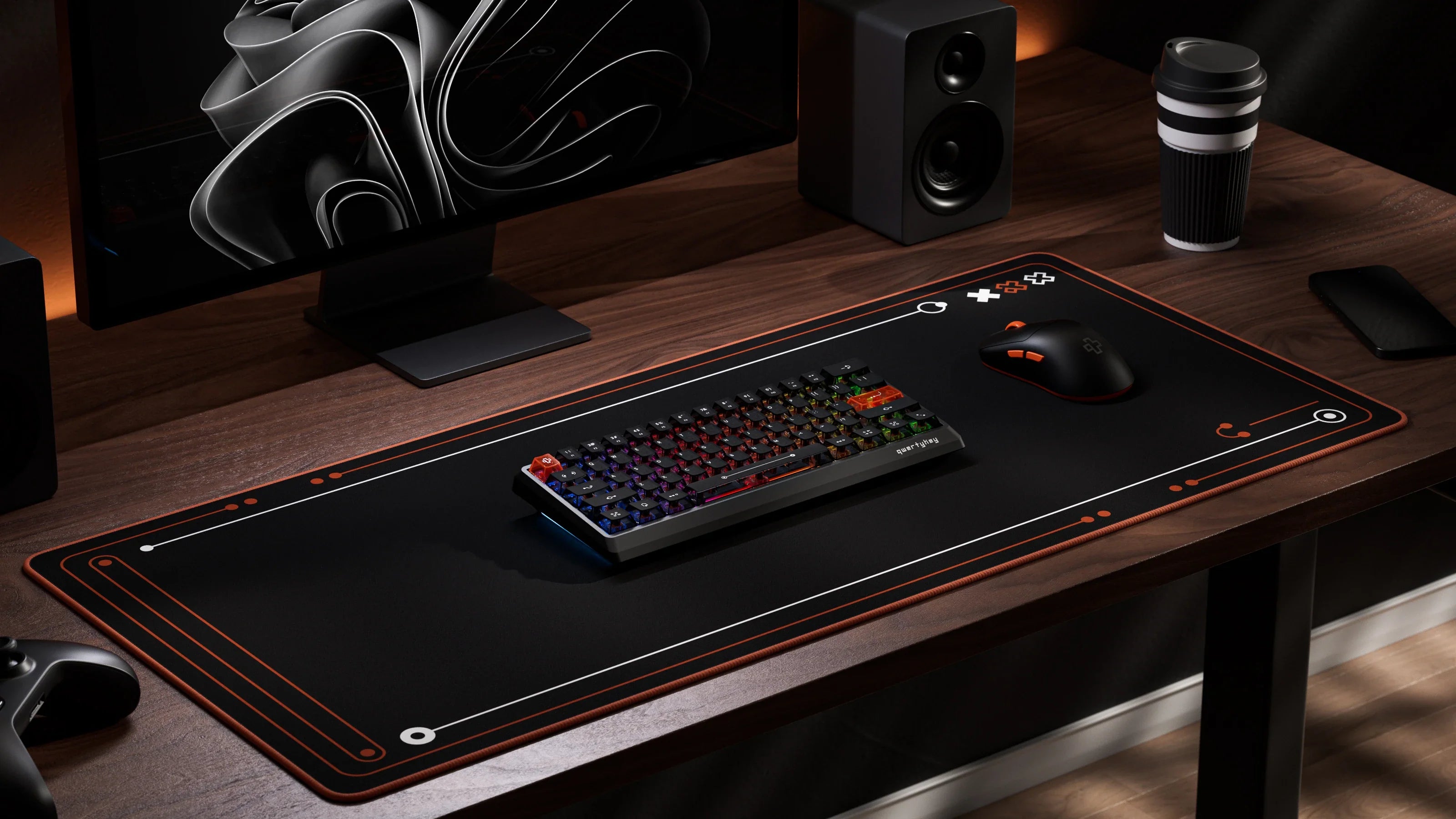 QwertyKey QK61 HE Phantom Czarna – Magnetyczna Klawiatura Gamingowa Hall Effect, Rapid Trigger, Snap Tap, Full RGB