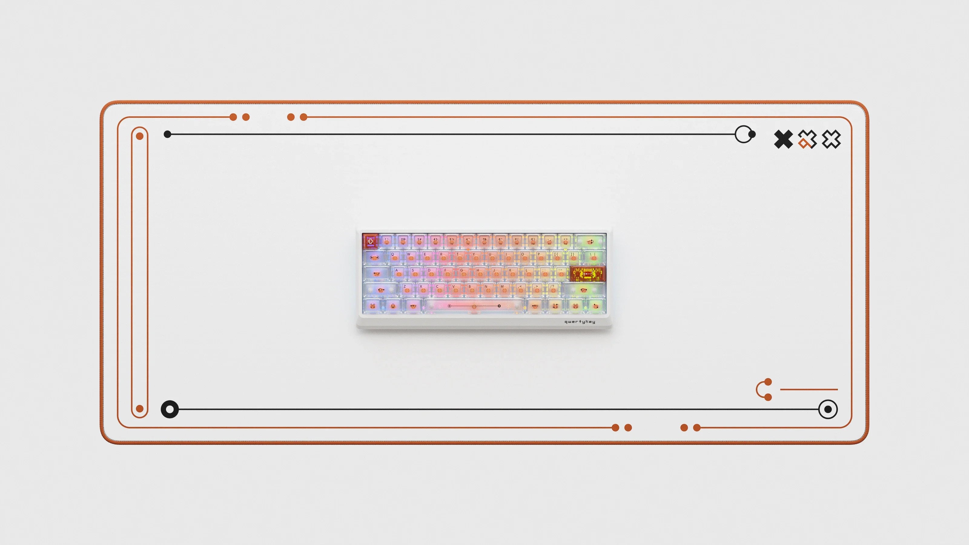 QwertyKey QK61 HE Phantom Biała – Magnetyczna Klawiatura Gamingowa Hall Effect, Rapid Trigger, Snap Tap, Full RGB