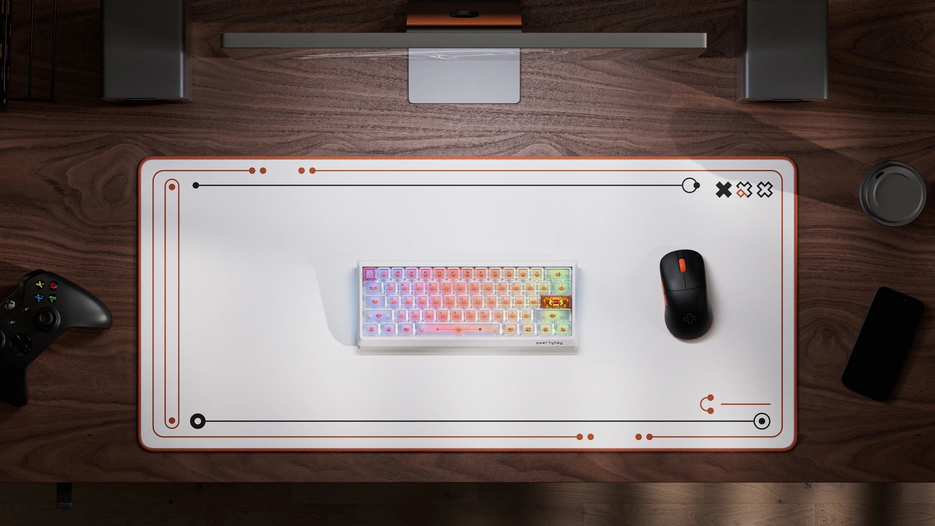 QwertyKey QK61 HE Phantom Biała – Magnetyczna Klawiatura Gamingowa Hall Effect, Rapid Trigger, Snap Tap, Full RGB