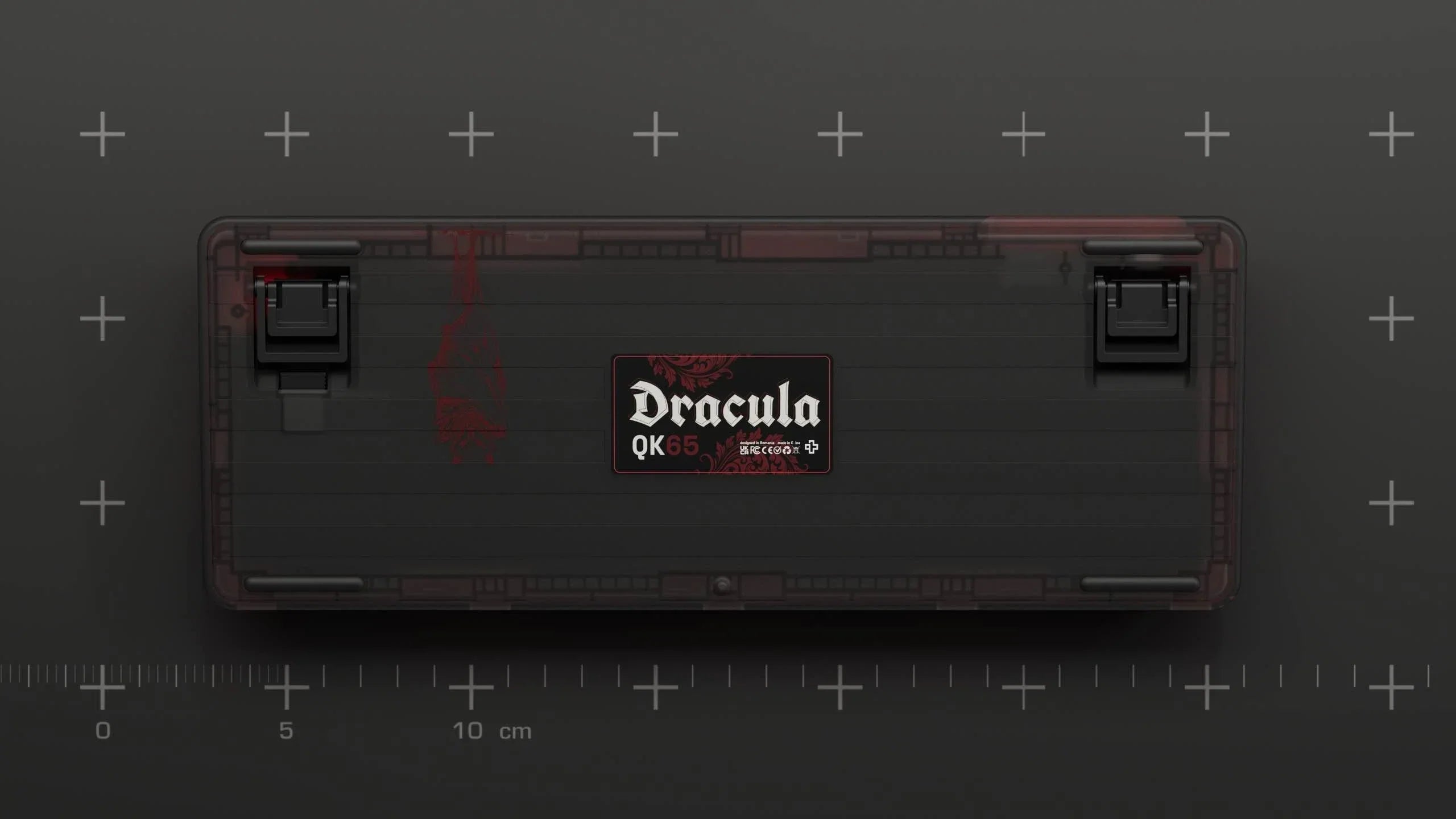 QwertyKey65 Pro Dracula - bezprzewodowa klawiatura mechaniczna gamingowa, Hotswap, RGB, VIA