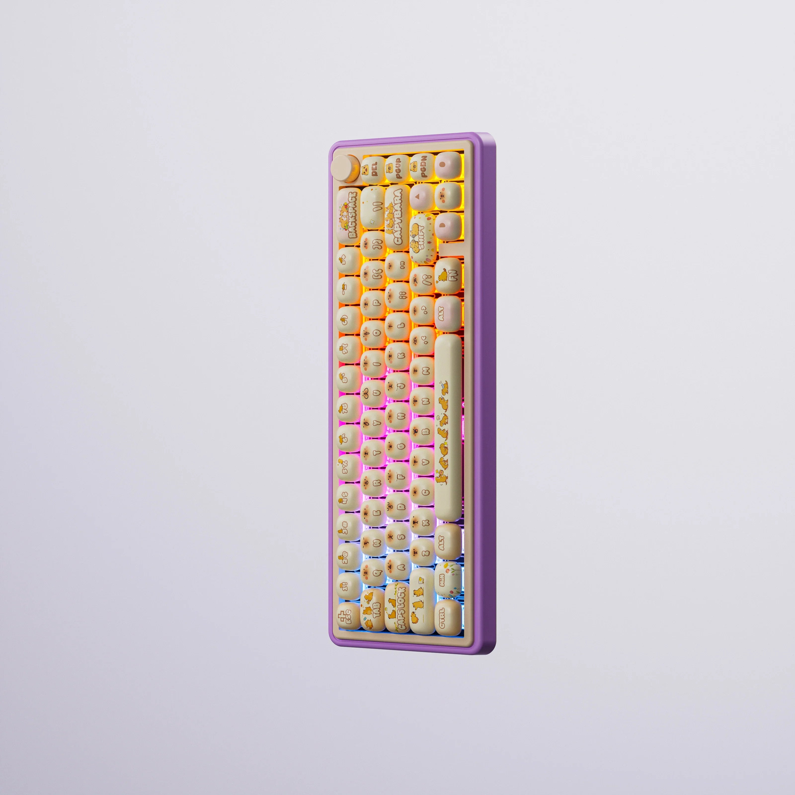 QwertyKey65 Pro Capybara edycja limitowana VIA - bezprzewodowa klawiatura mechaniczna gamingowa, Hotswap, RGB