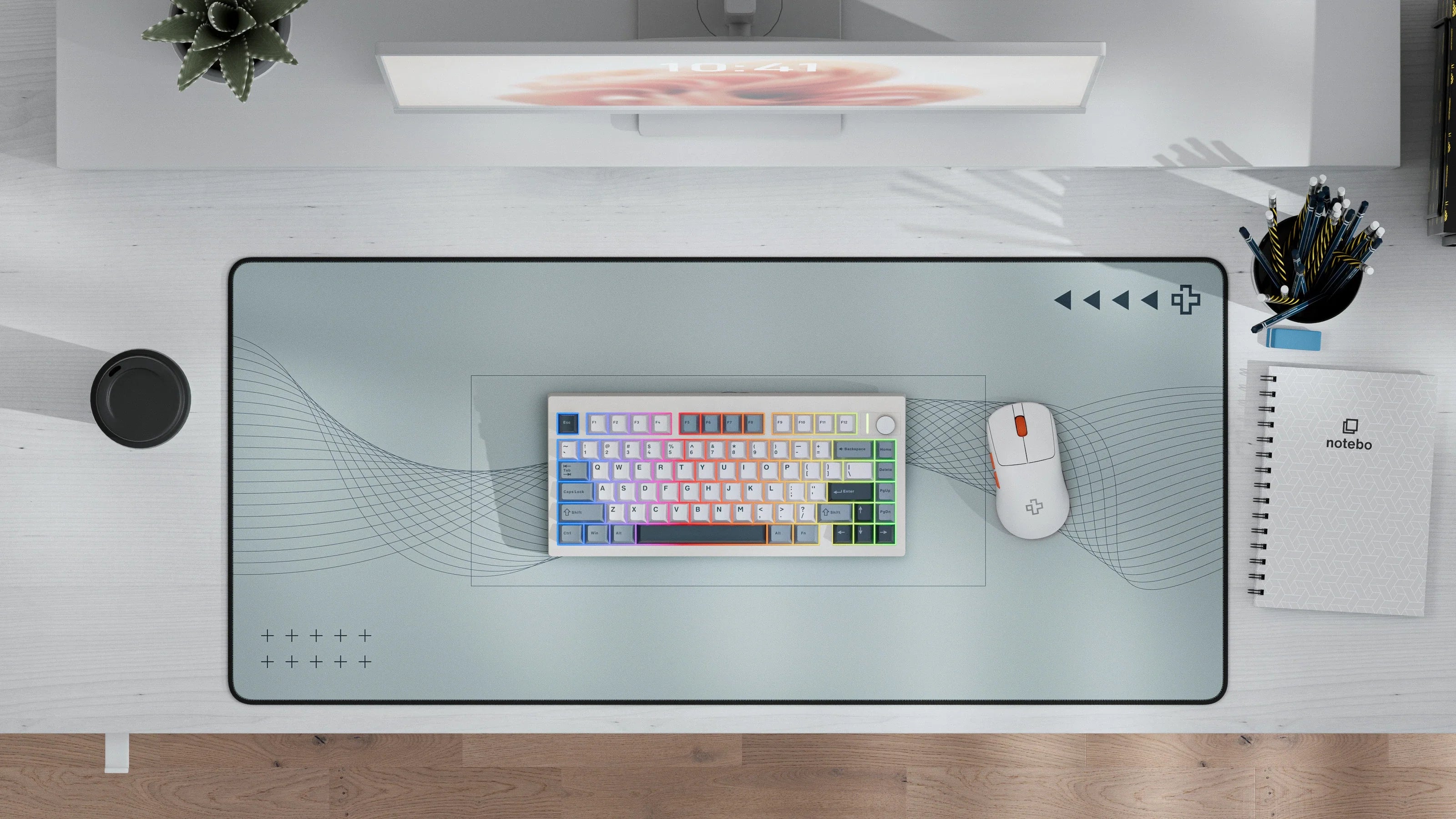 QwertyKey75 Pro V2 biała Web Software - bezprzewodowa klawiatura mechaniczna gamingowa, Hotswap, RGB, gasket mount