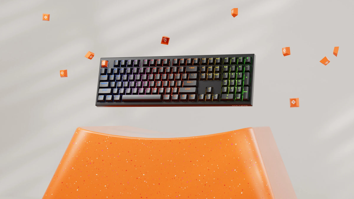 QwertyKey H100 Pro V2 Czarna – Bezprzewodowa Klawiatura Mechaniczna Gamingowa, Hotswap, Gasket, Full RGB