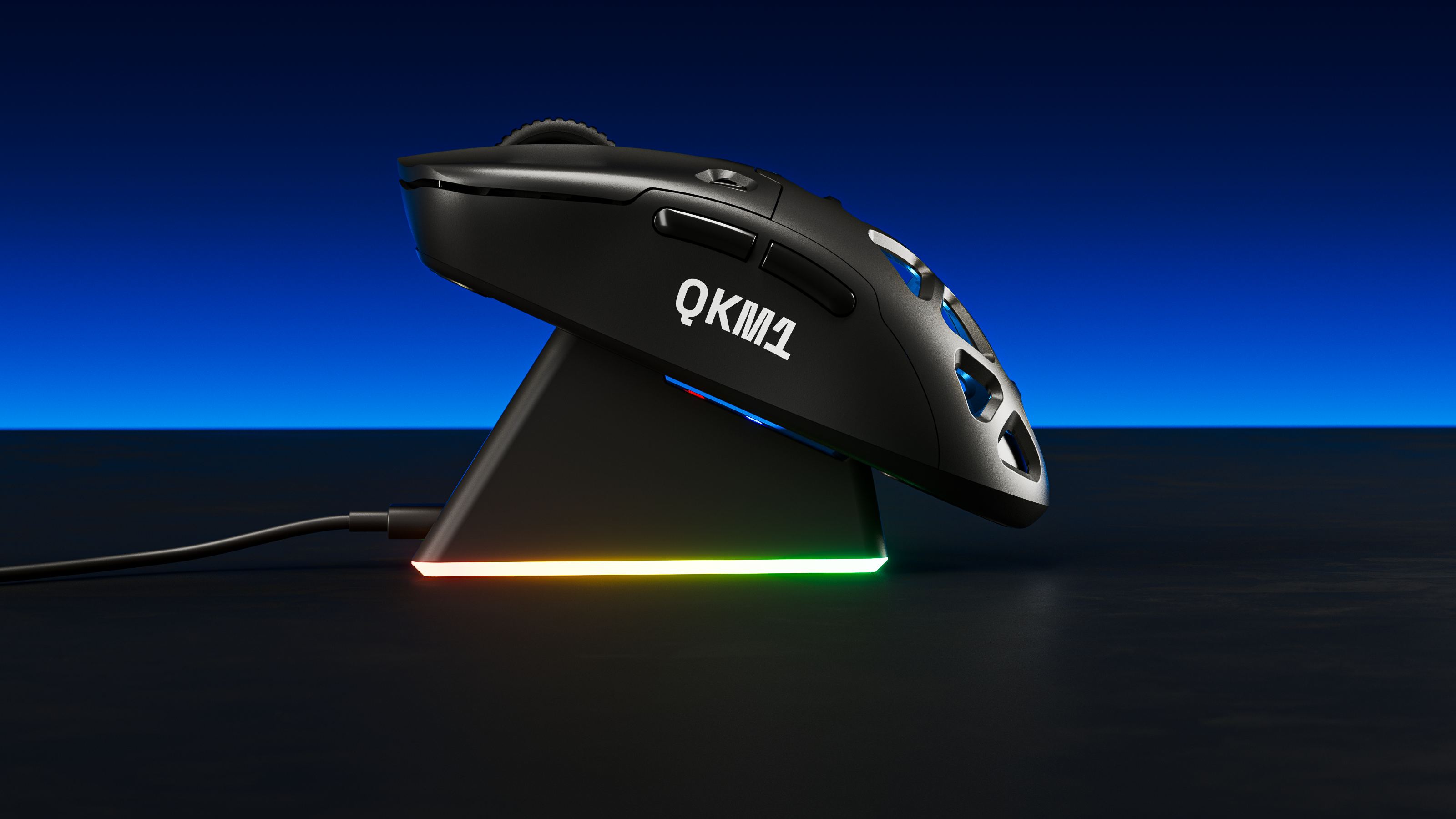 mysz QwertyKey QKM1 bezprzewodowa Bluetooth Charging Dock czarna