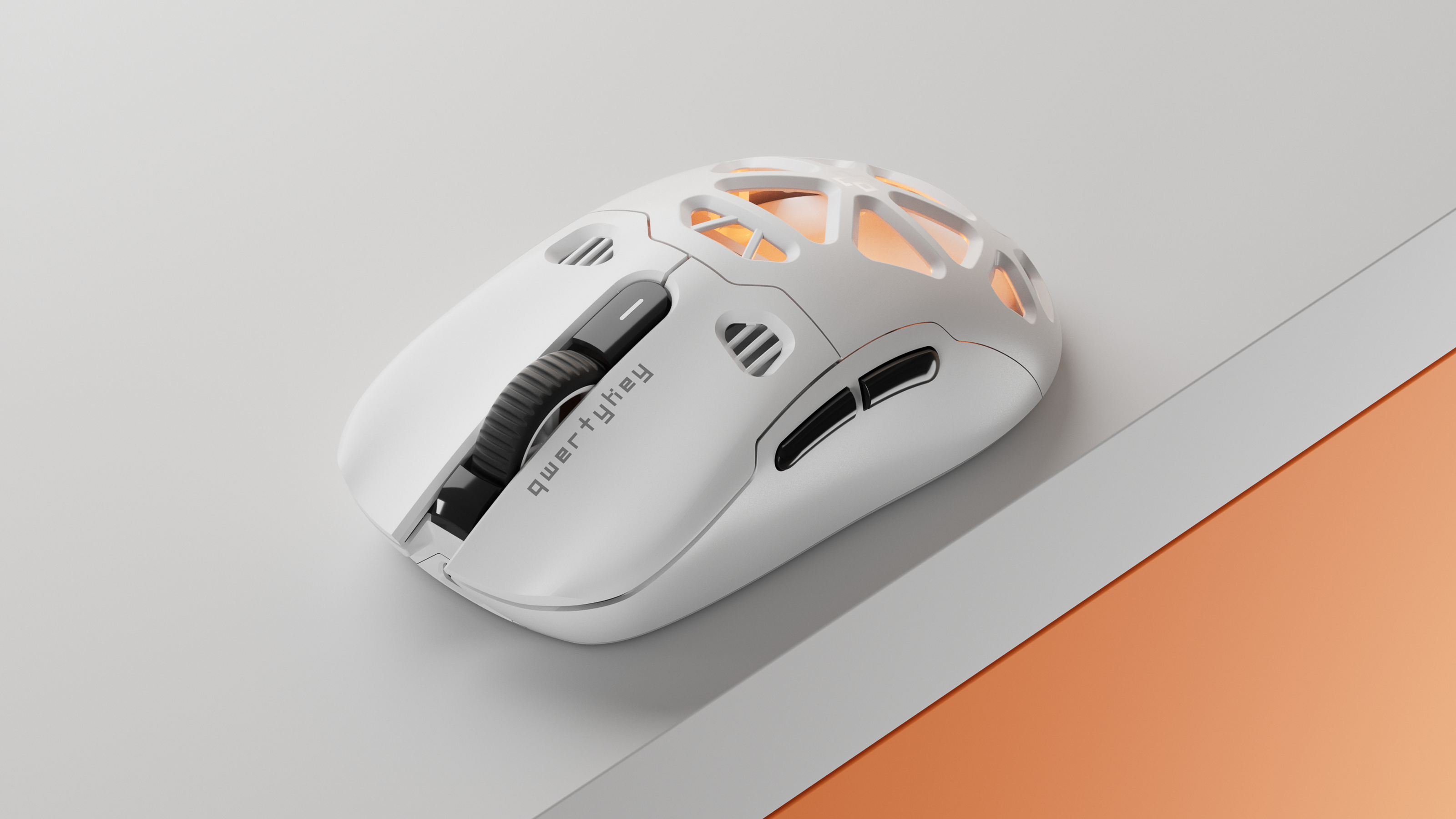 mysz QwertyKey QKM1 biała bezprzewodowa Bluetooth Charging Dock
