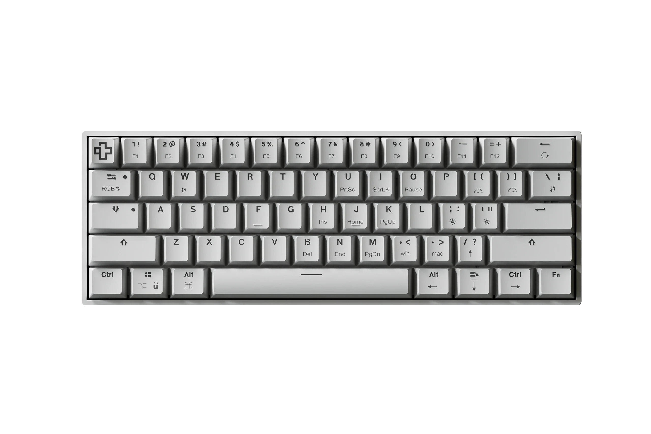 QwertyKey H61 Split, biała - klawiatura mechaniczna gamingowa, Hotswap, RGB