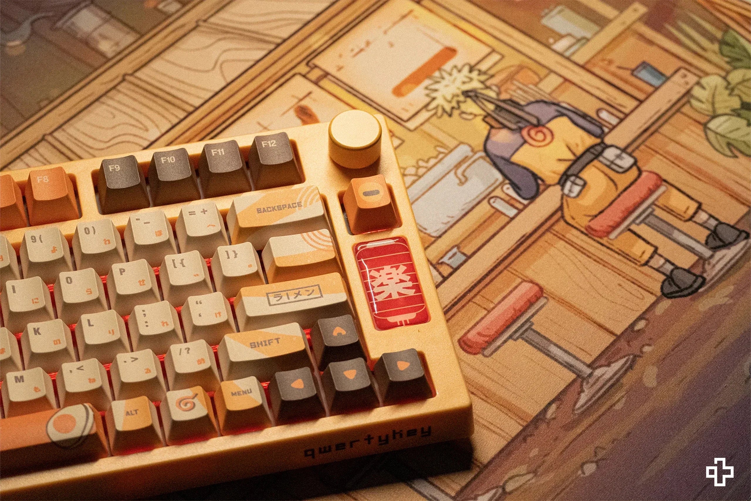 Deskmat / podkładka pod mysz QwertyKey Ramen 4 mm obszyte krawędzie