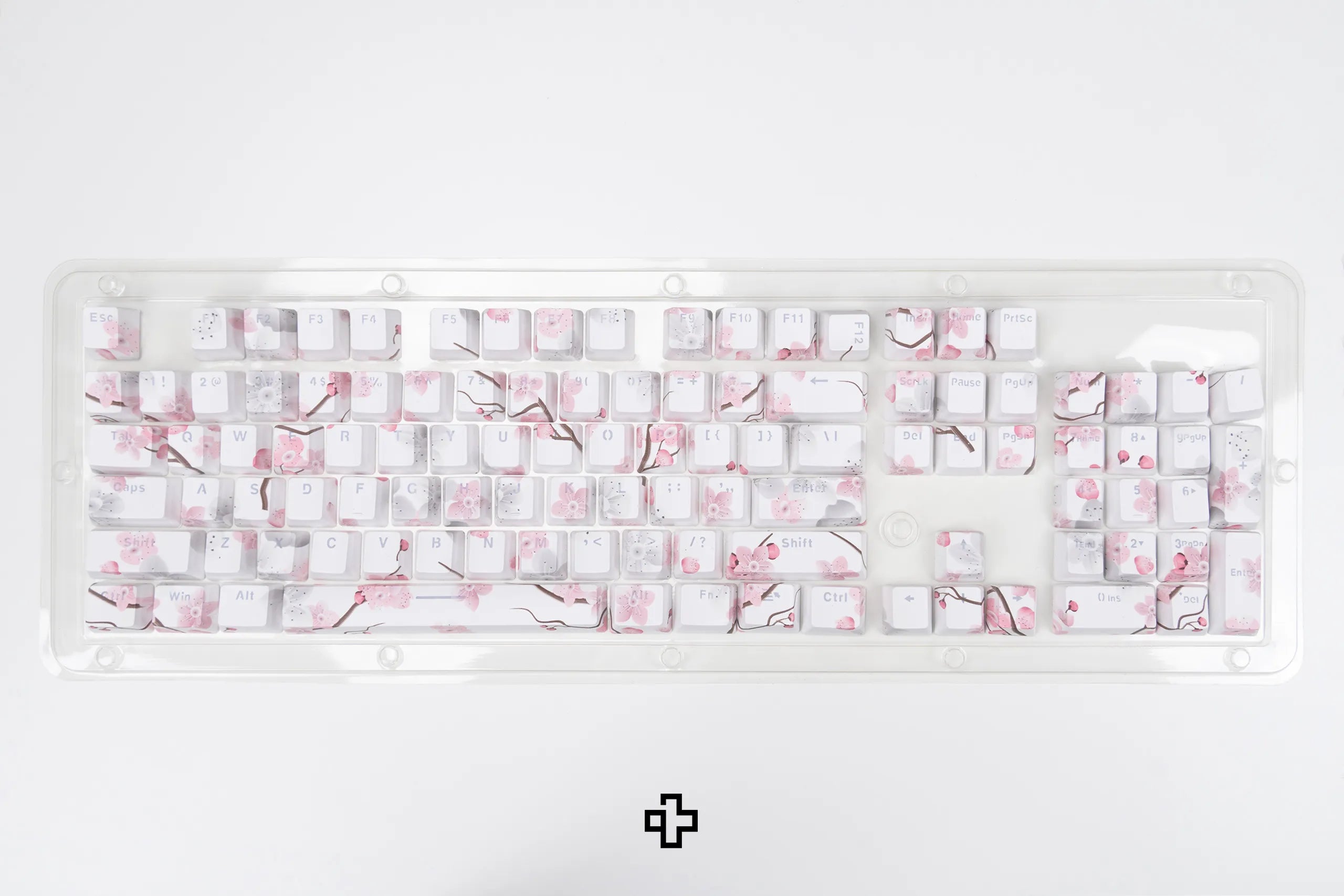 Zestaw keycapów Sakura prześwitujące profil OEM materiał ABS double shot