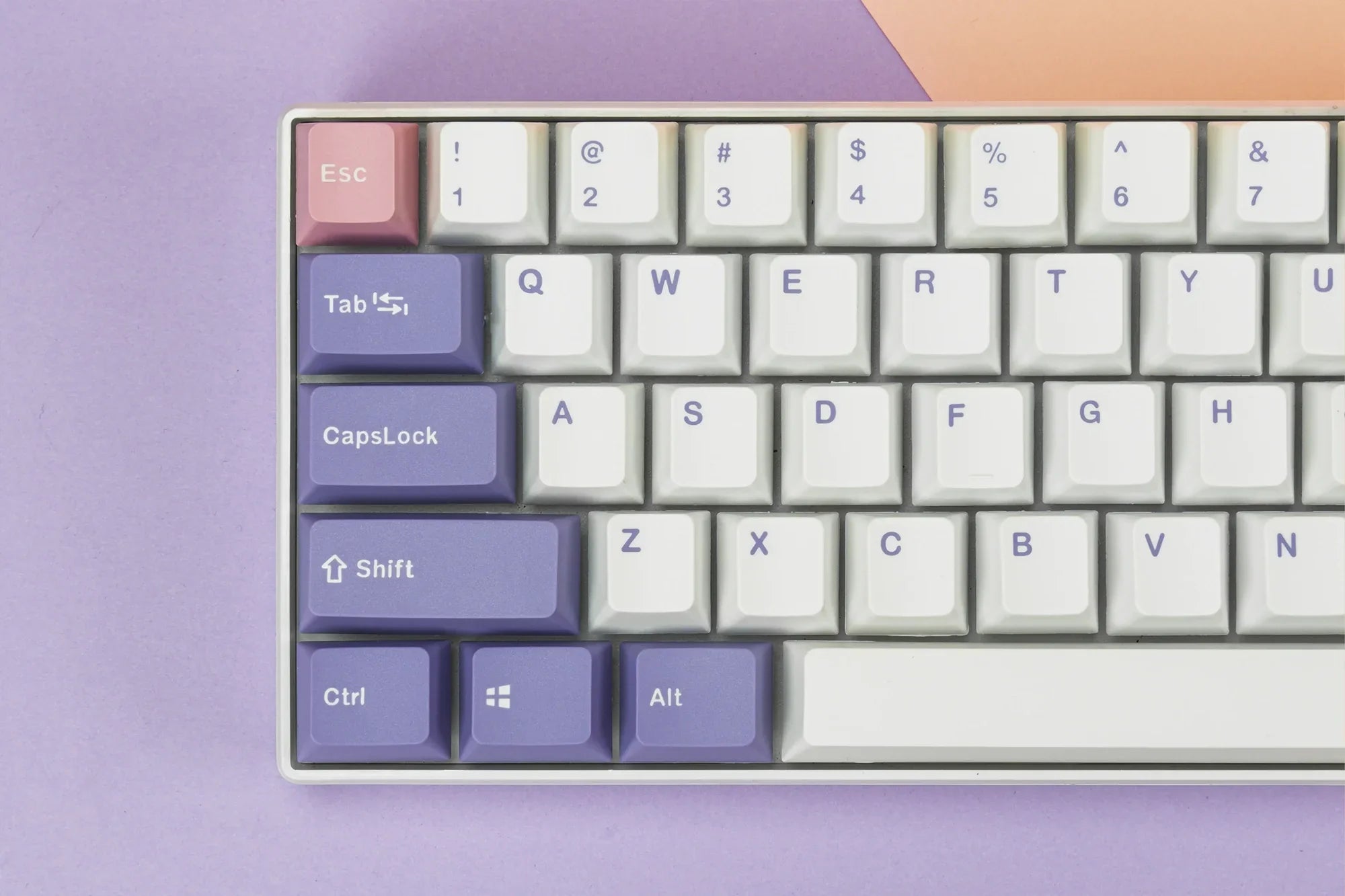 Zestaw keycapów QwertyKey Fioletowy PBT Double Shot profil OEM