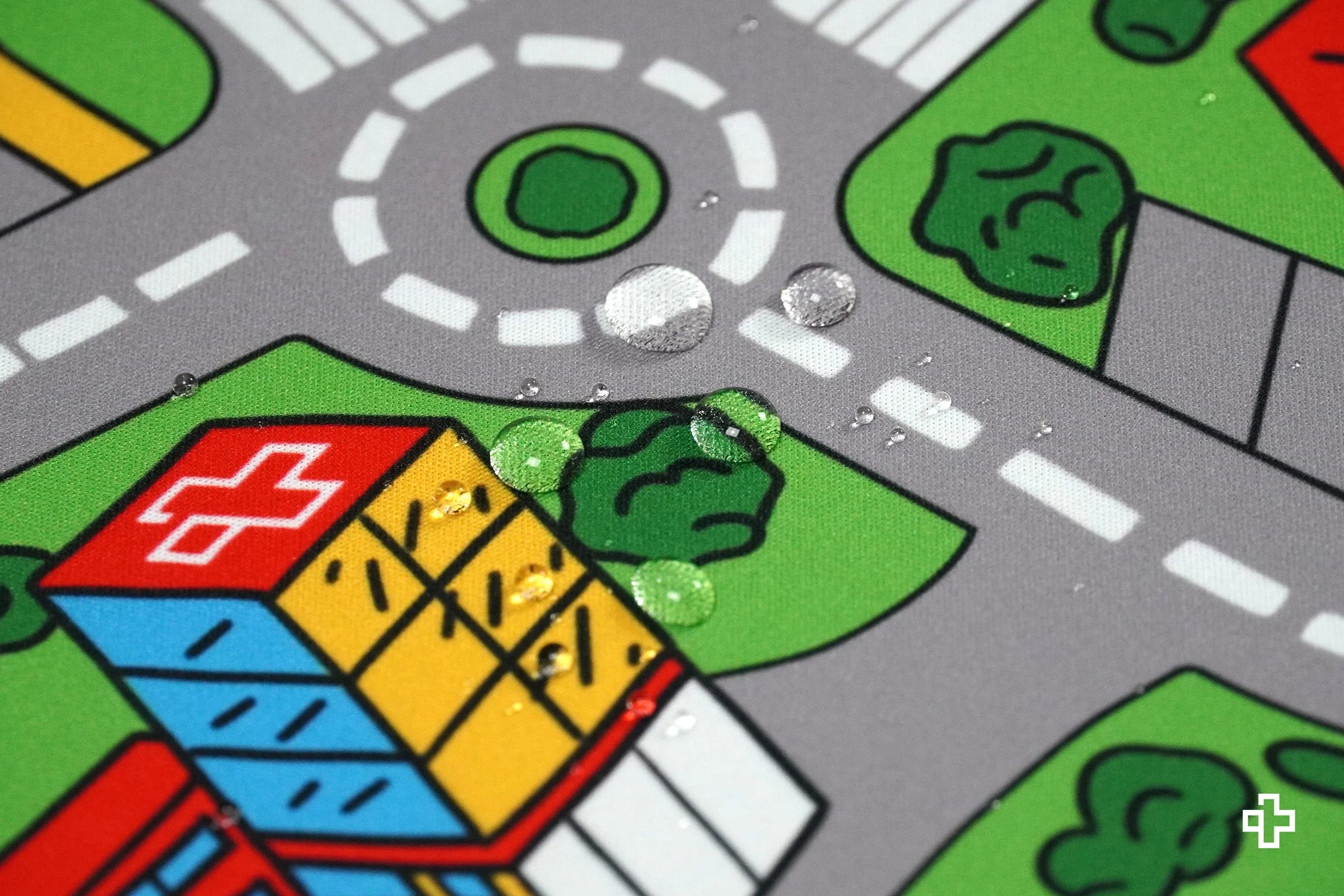 Deskmat / podkładka pod mysz QwertyKey Nostalgia Busy Town 4 mm obszyte krawędzie