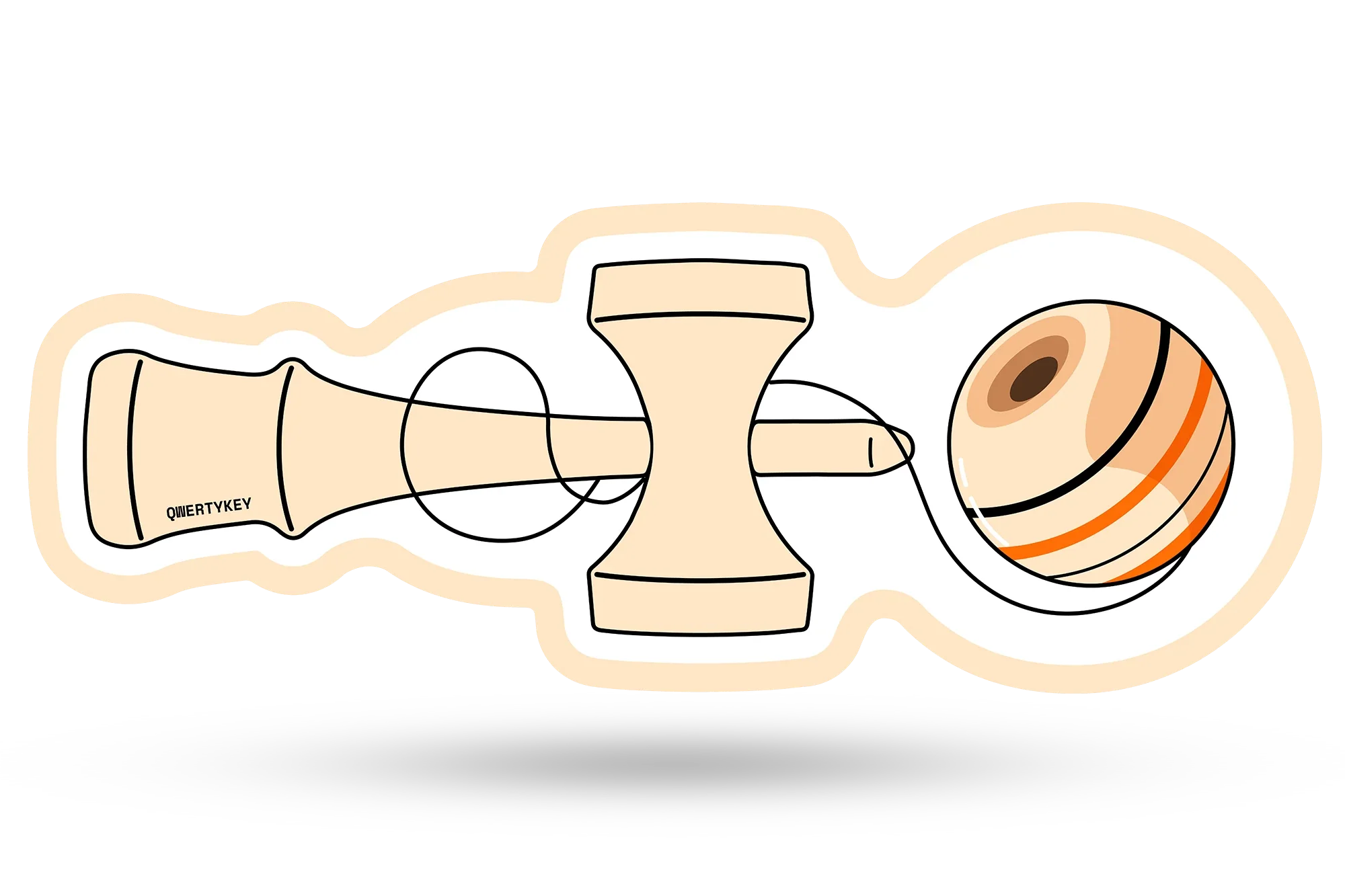 Deskmat / podkładka pod mysz QwertyKey Kendama 4 mm obszyte krawędzie