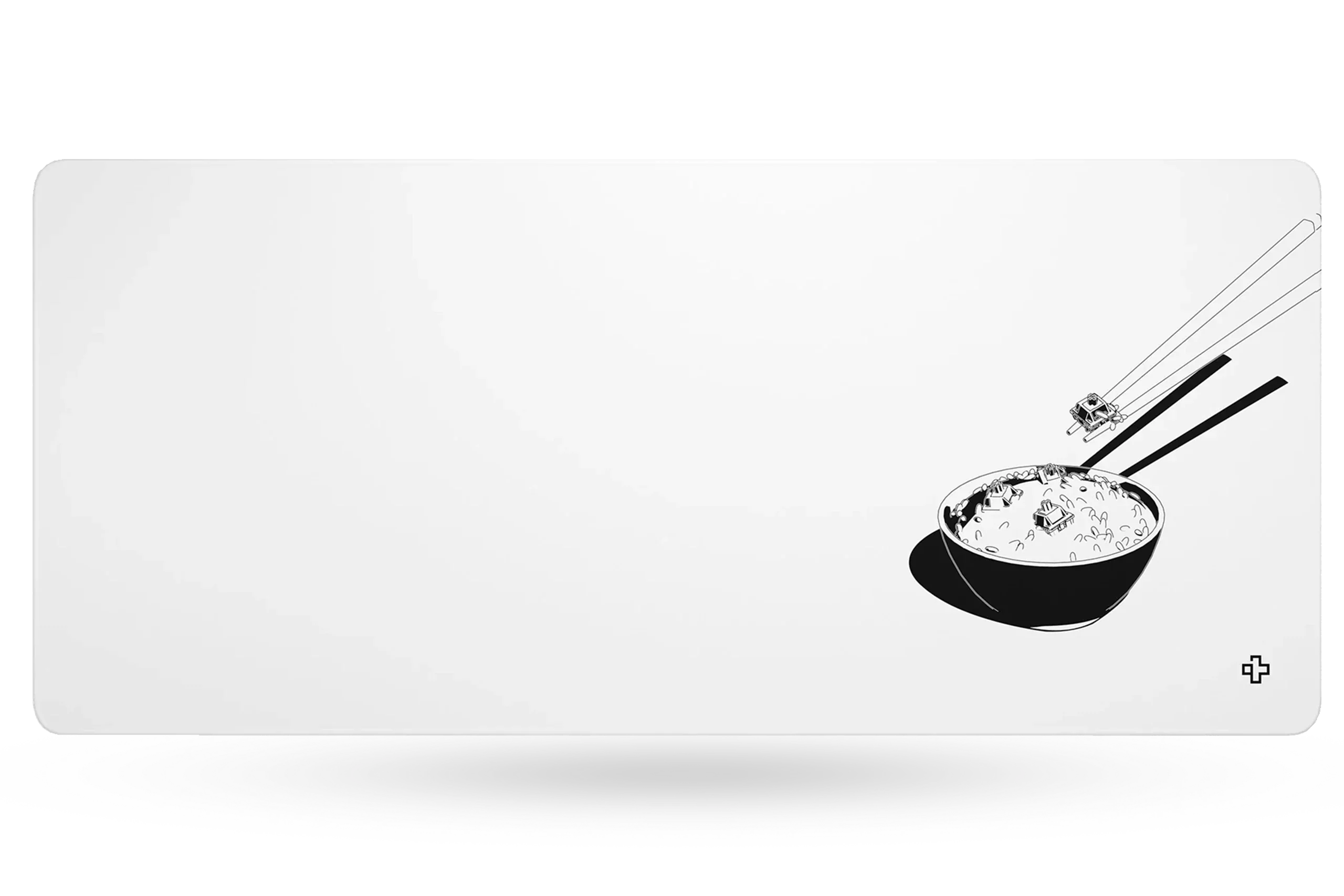 Deskmat / podkładka pod mysz QwertyKey Rice 4 mm obszyte krawędzie