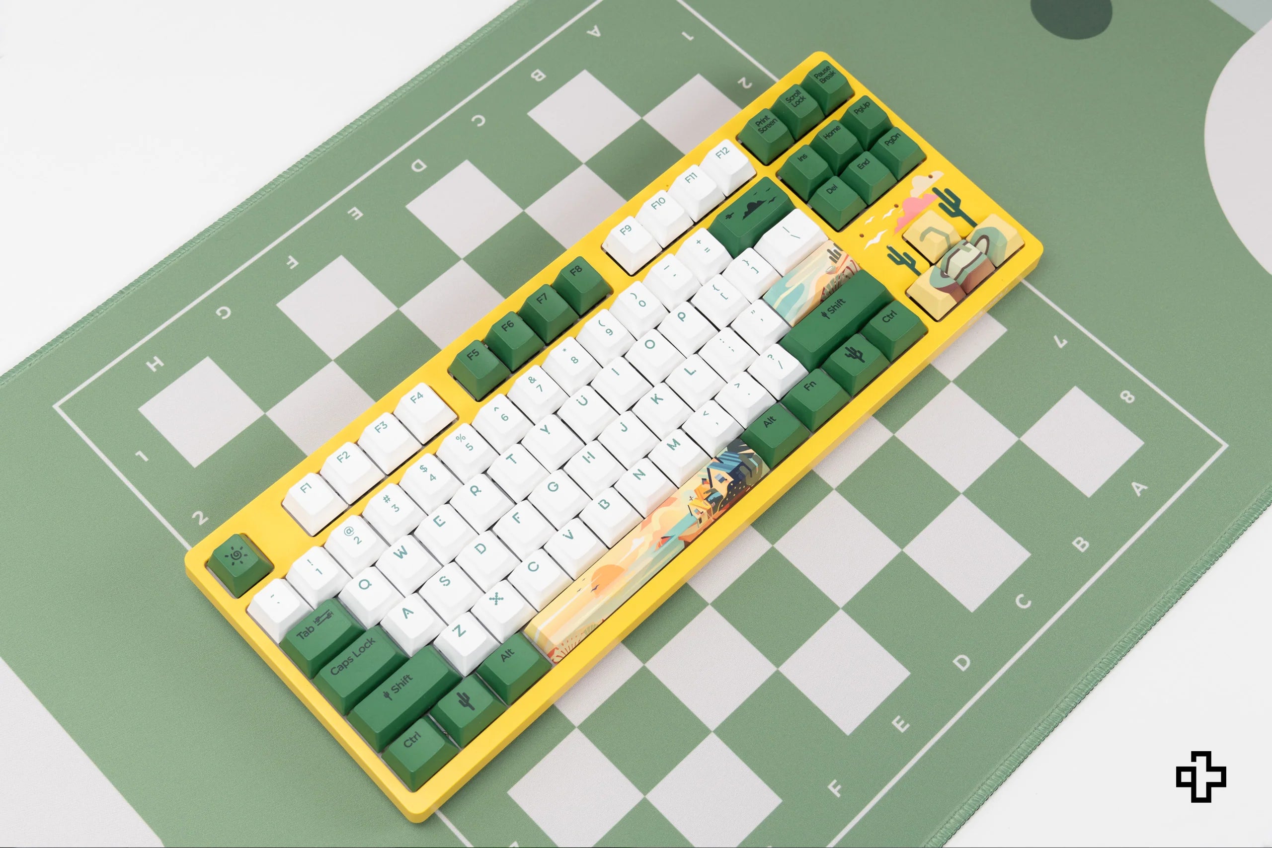 Deskmat / podkładka pod mysz QwertyKey Chess 4 mm obszyte krawędzie