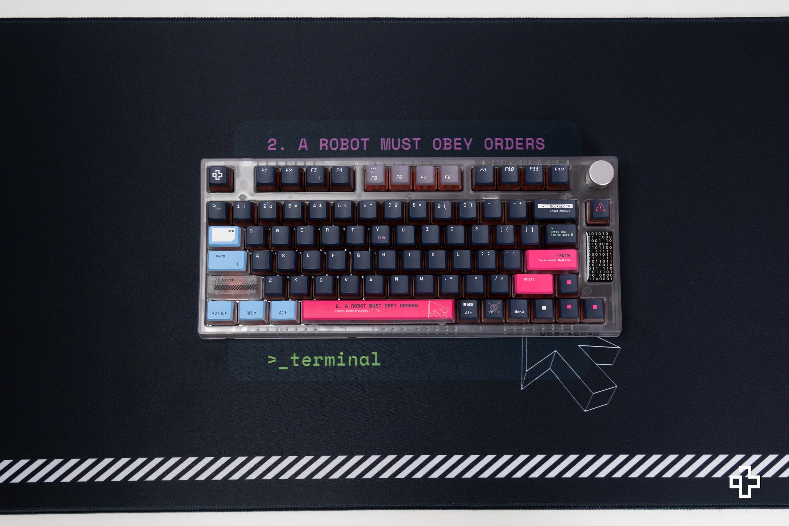 Deskmat / podkładka pod mysz QwertyKey Terminal 4 mm obszyte krawędzie