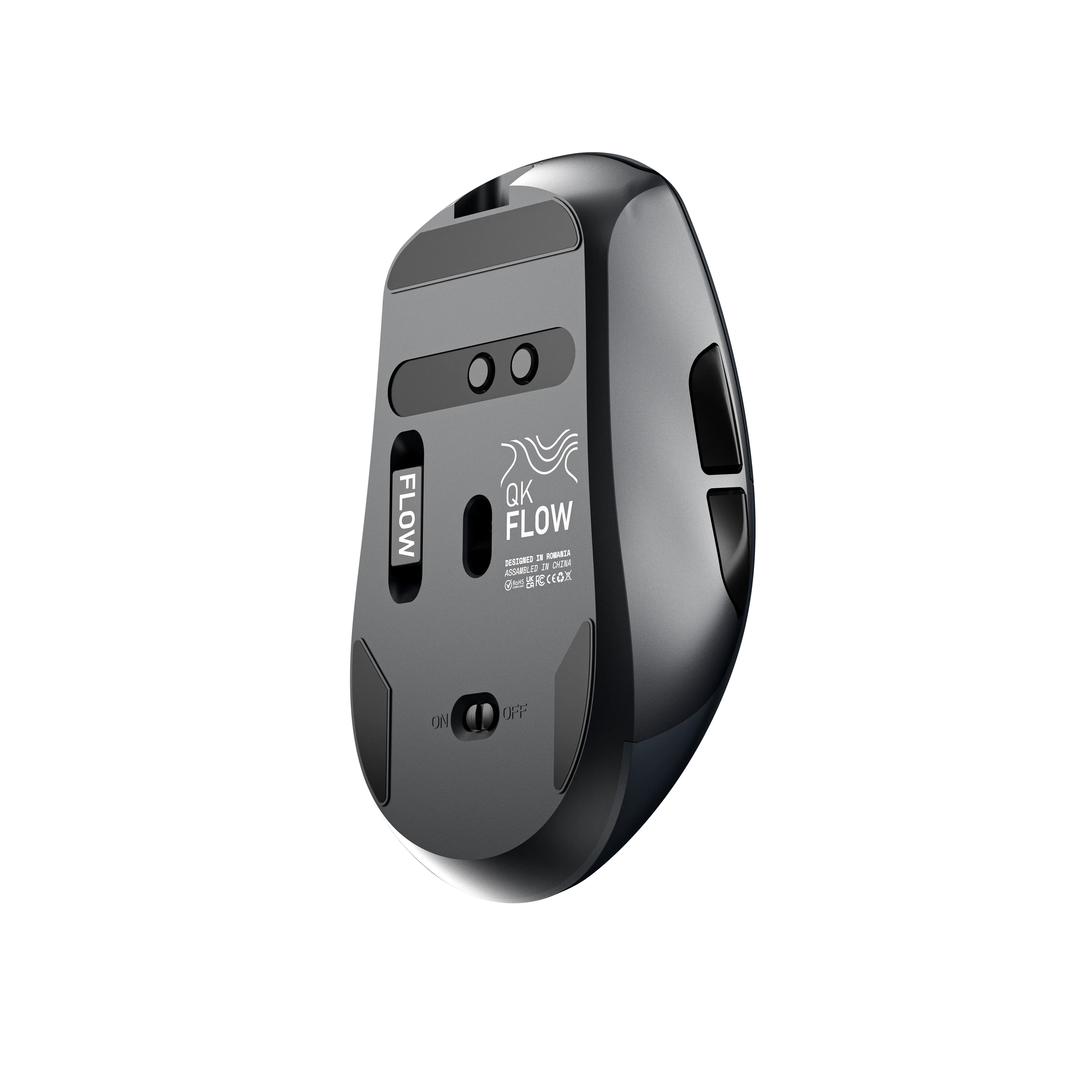 mysz QwertyKey Flow Office Bluetooth bezprzewodowa RGB czarna