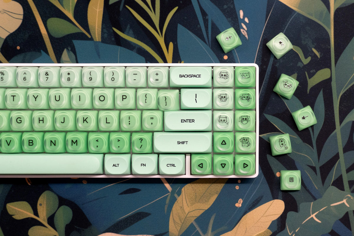Zestaw keycapów QwertyKey Mint profil HOA