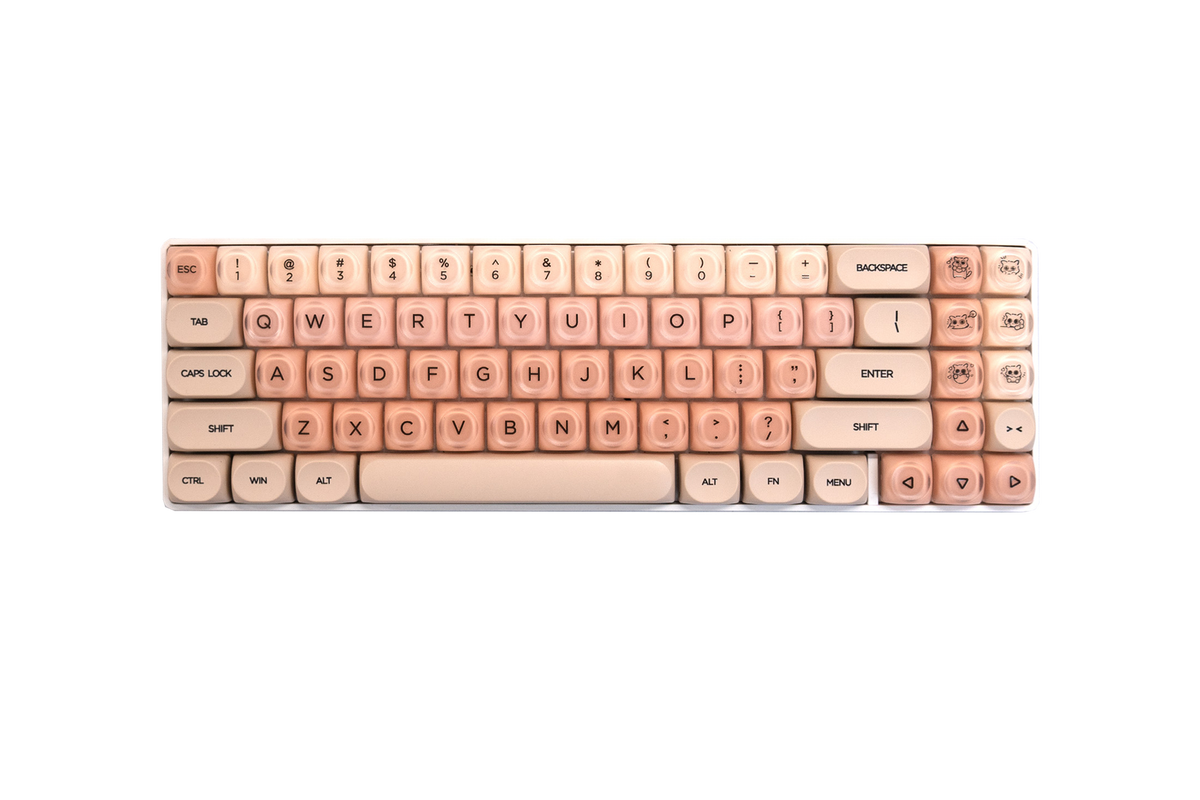 Zestaw keycapów QwertyKey Peach Cream profil HOA