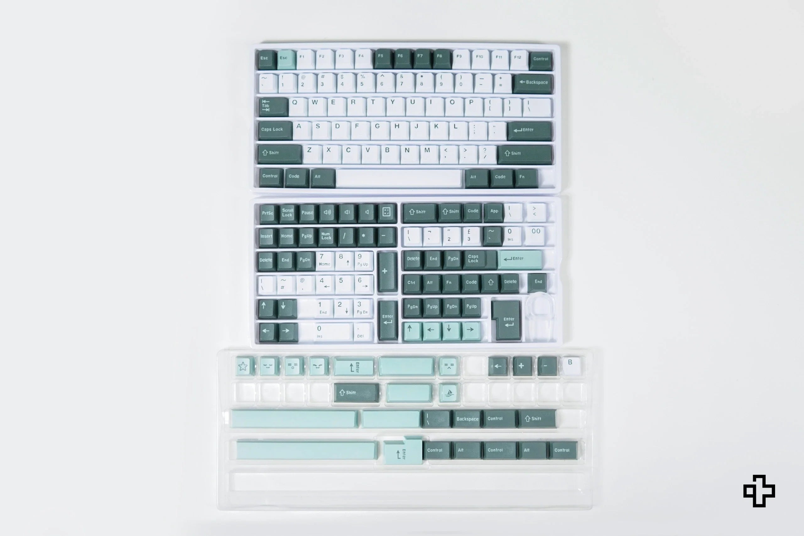 Zestaw keycapów QWERTY Olive V2 PBT Double Shot