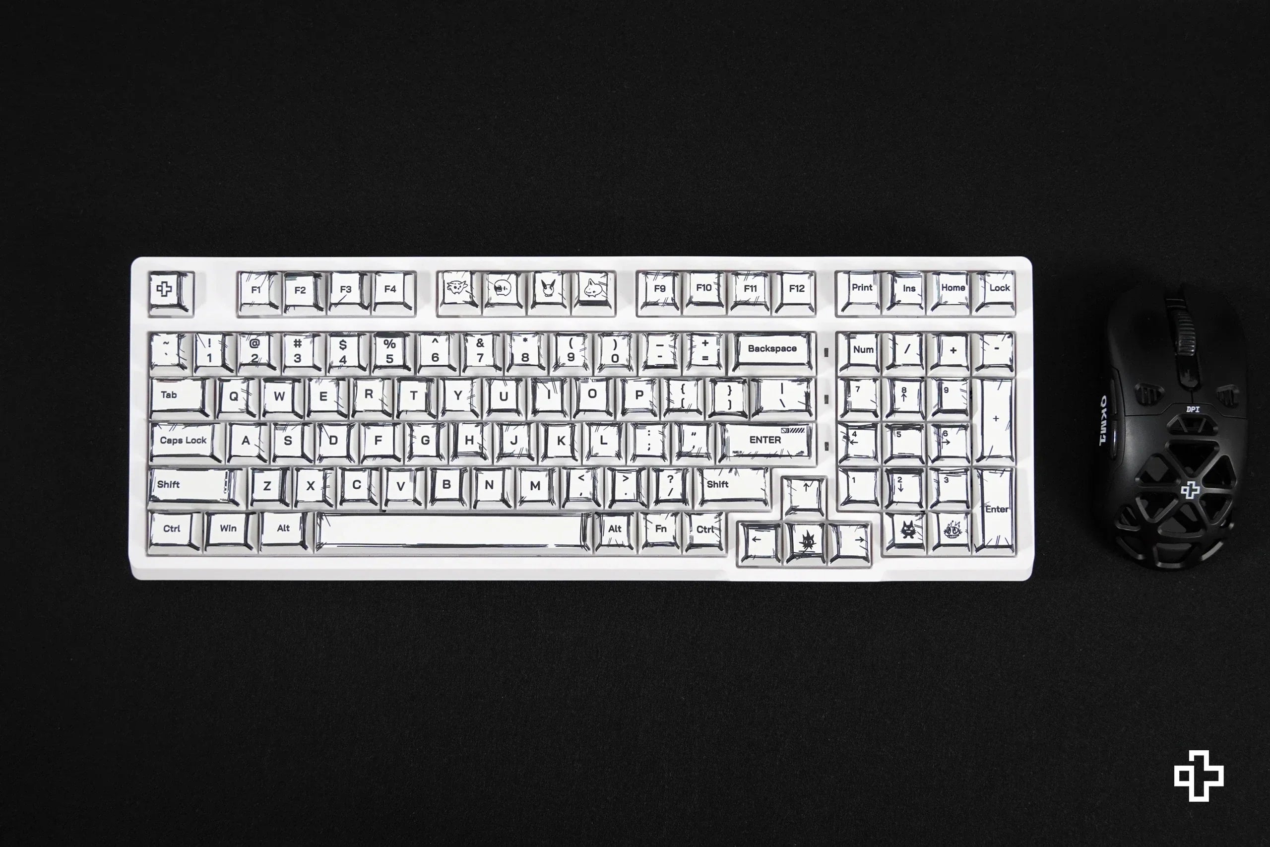 Zestaw keycapów QwertyKey Manga profil Cherry materiał PBT