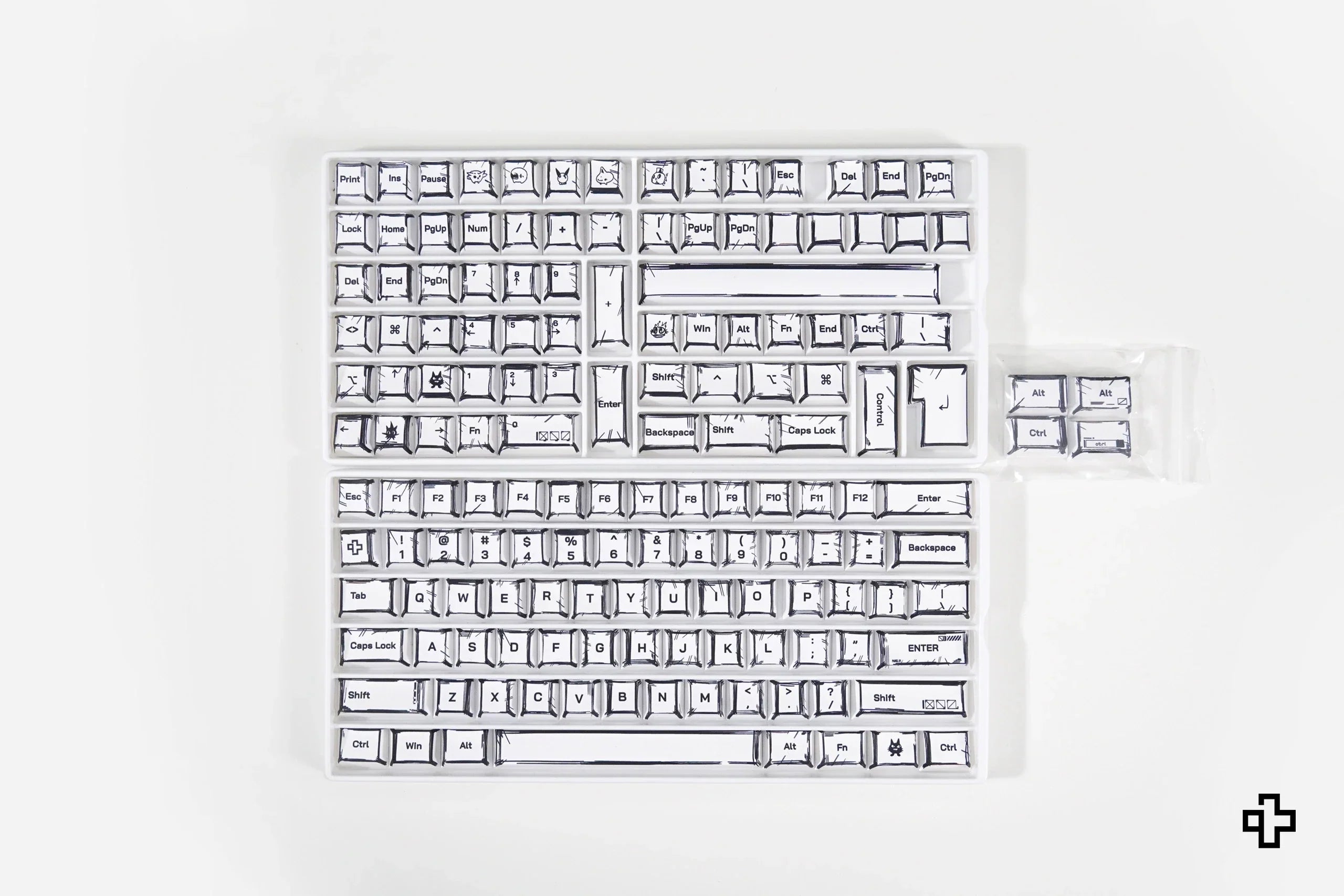 Zestaw keycapów QwertyKey Manga profil Cherry materiał PBT