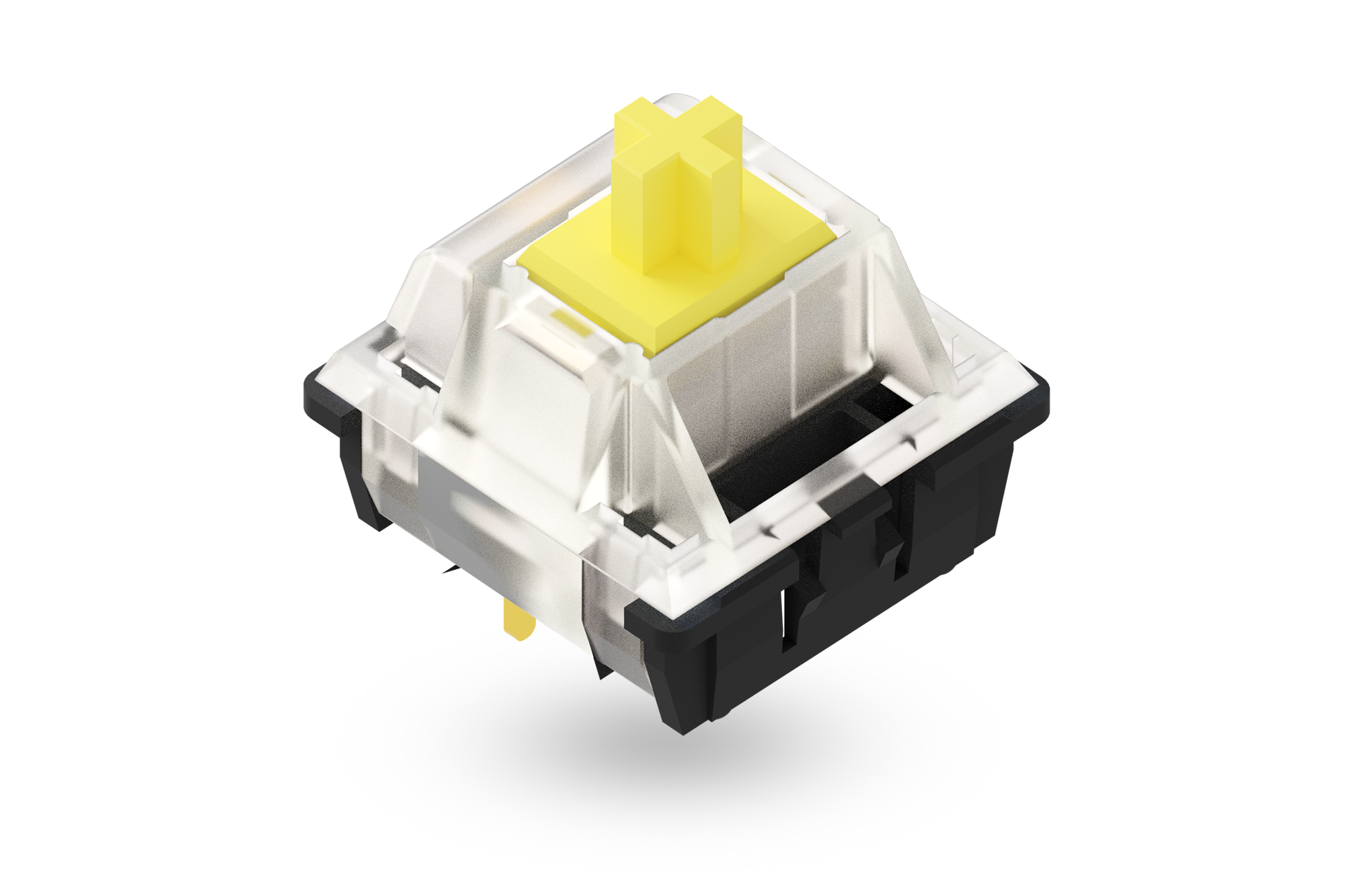Switche Gateron Milky Yellow Pro Black Bottom
