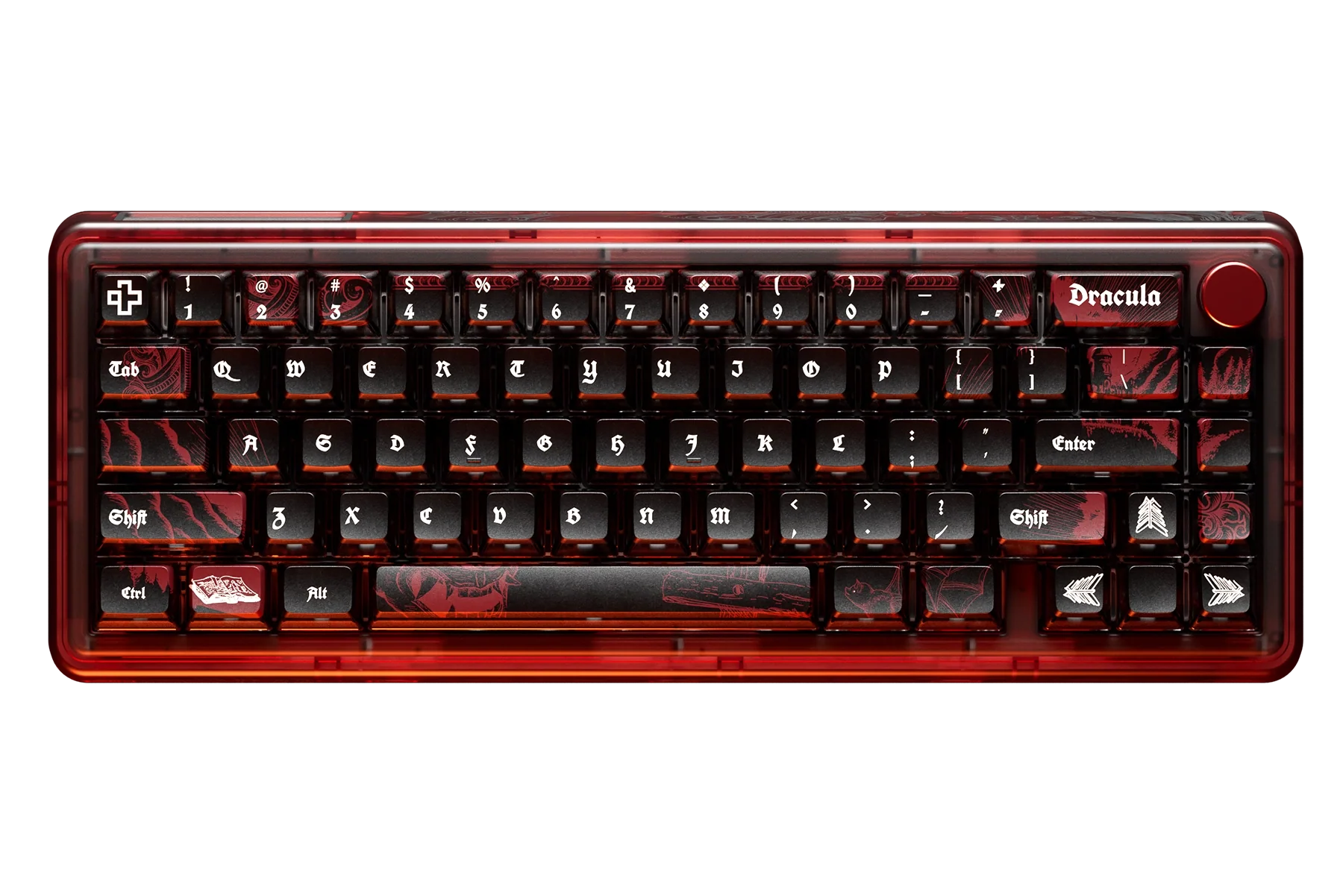 QwertyKey65 Pro Dracula – Bezprzewodowa Klawiatura Mechaniczna Gamingowa, Hotswap, Full RGB, VIA