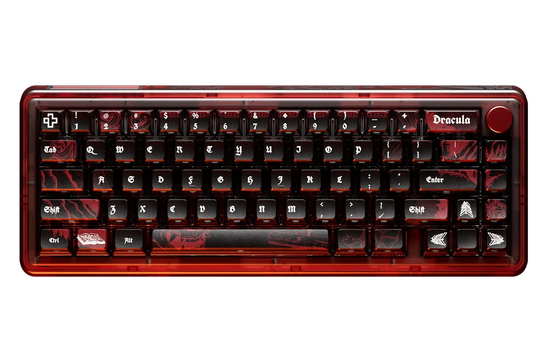 QwertyKey65 Pro Dracula - bezprzewodowa klawiatura mechaniczna gamingowa, Hotswap, RGB, VIA