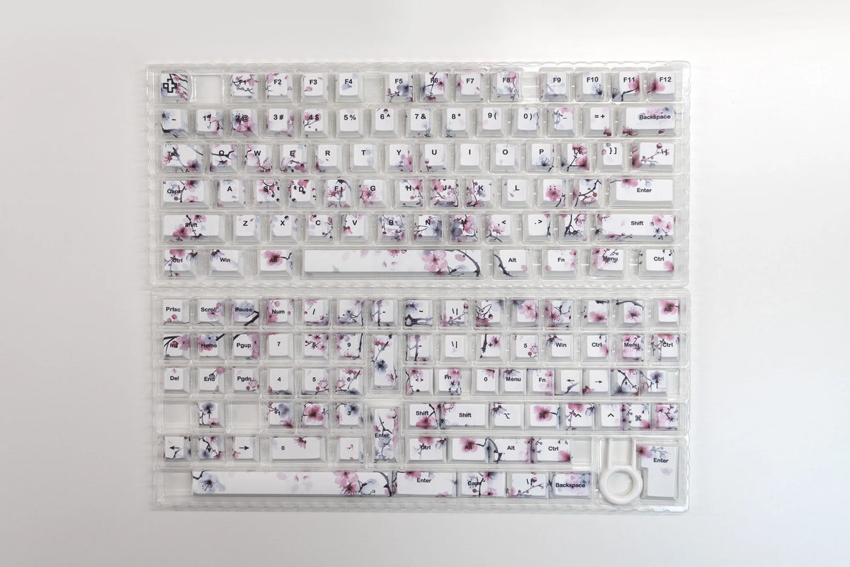Zestaw keycapów Sakura V2 Profil Cherry PBT Dye Sub