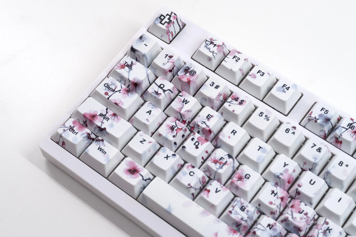 Zestaw keycapów Sakura V2 Profil Cherry PBT Dye Sub