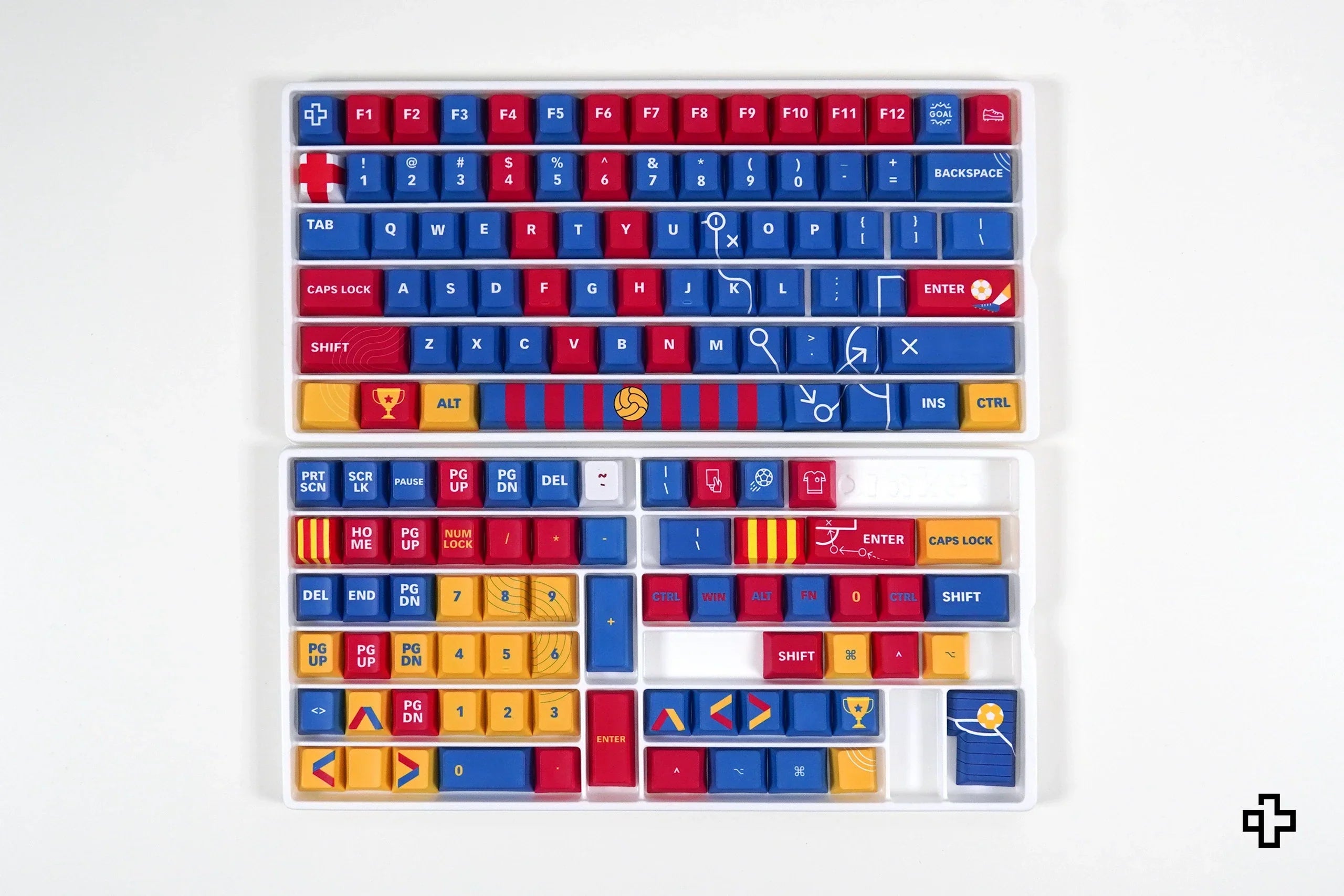 Zestaw keycapów QwertyKey Catalunya Dye Sub, profil Cherry