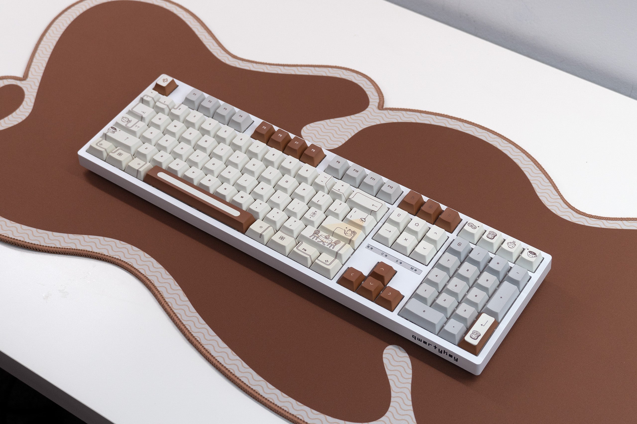 Zestaw keycapów QwertyKey Coffee Dye Sub Profil Cherry