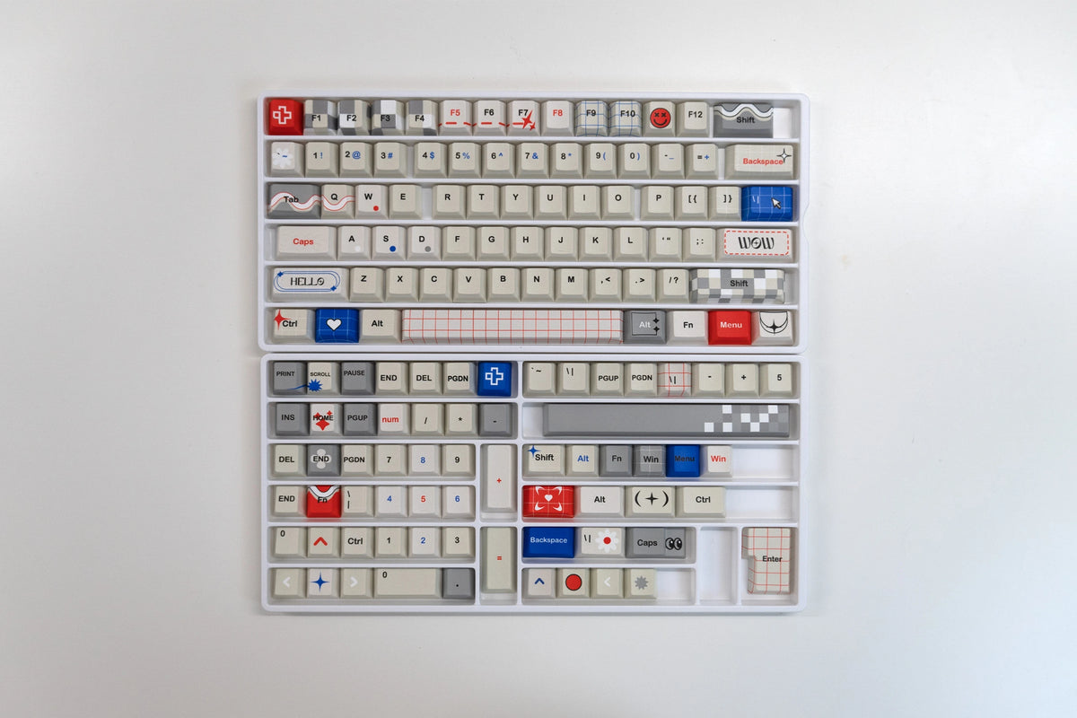 Zestaw keycapów QwertyKey Retro Dye Sub Profil Cherry
