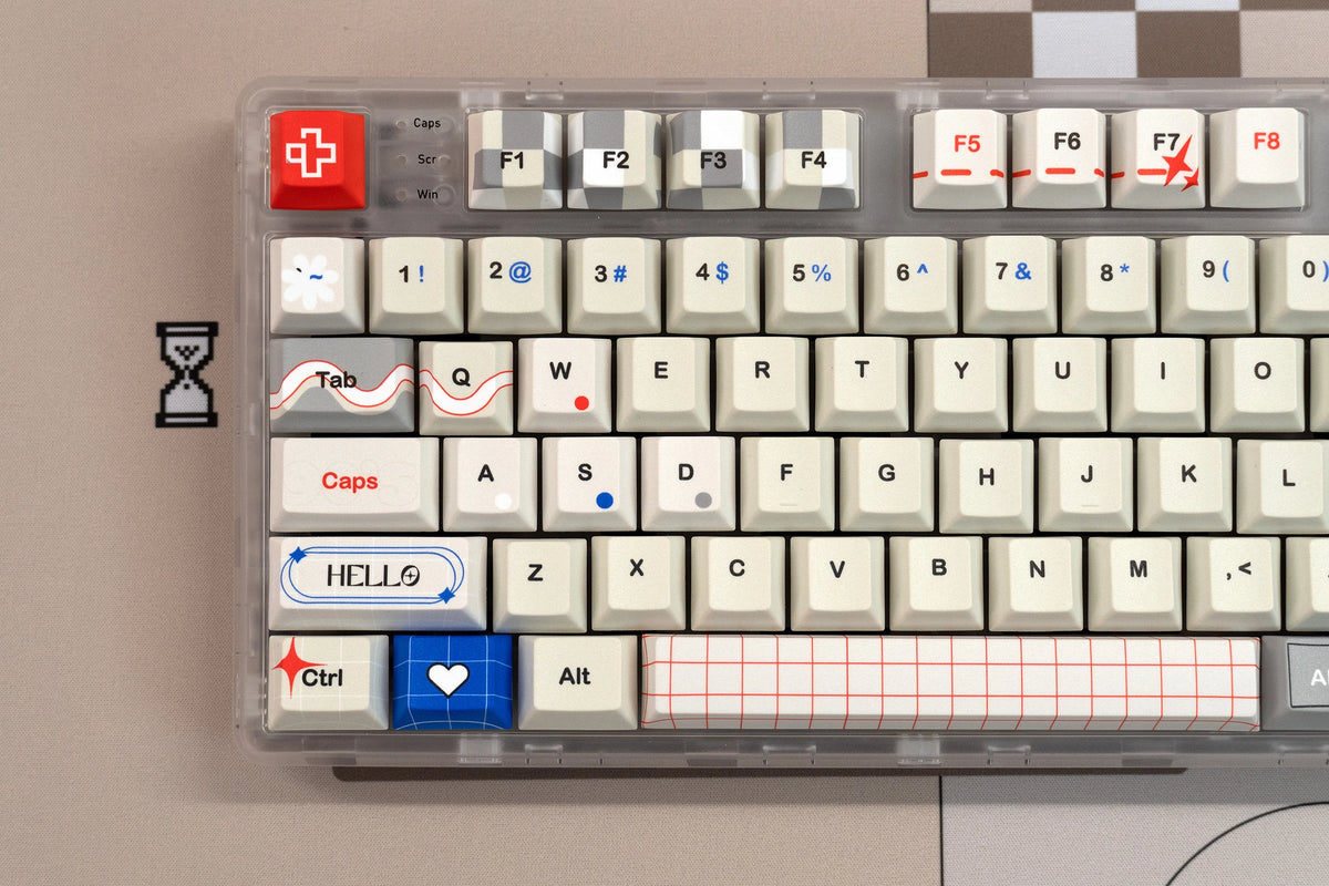 Zestaw keycapów QwertyKey Retro Dye Sub Profil Cherry
