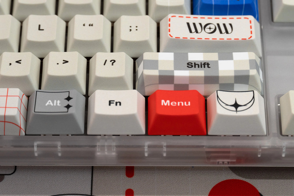 Zestaw keycapów QwertyKey Retro Dye Sub Profil Cherry